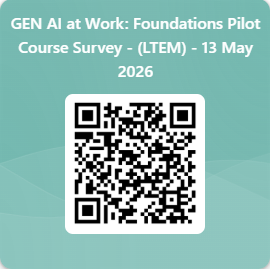 QR code linking to post-session survey